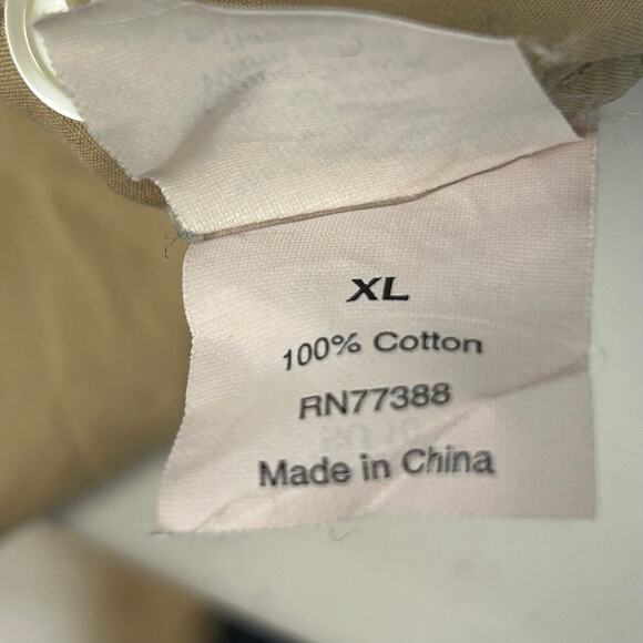 J. Crew Tailored Fit Button Down Shirt 100% Cotton Gorpcore Preppy Tan Size XL - Picture 5 of 5